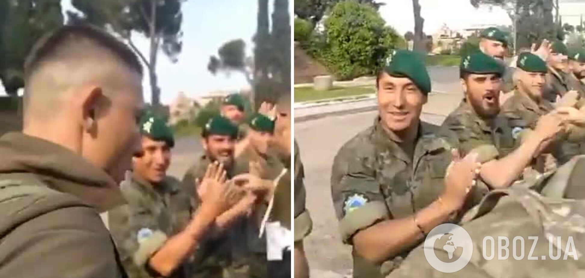 Испанские инструкторы провели украинских воинов под крики 'Слава Украине!'. Видео