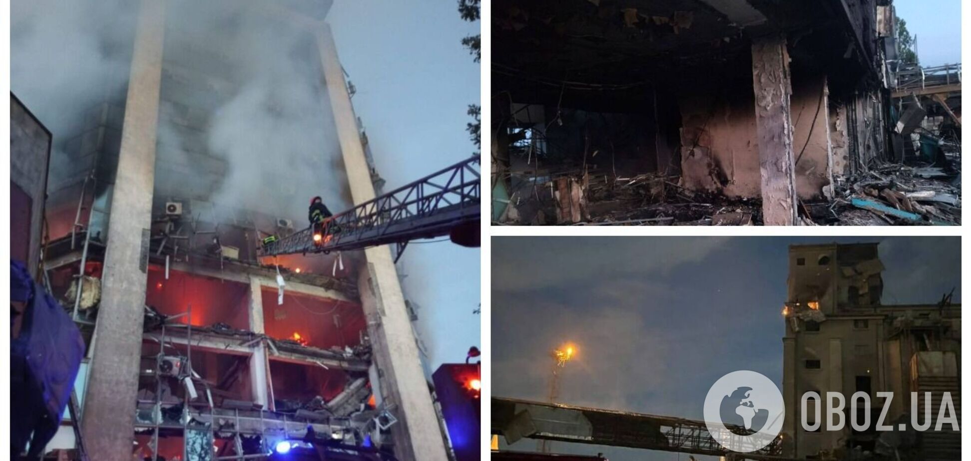 Оккупанты ночью ударили дронами по объектам портовой и промышленной инфраструктуры Одесщины: вспыхнули пожары. Фото