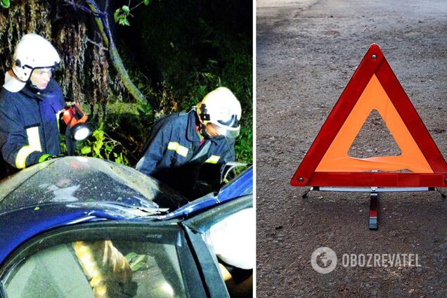 Водителя из машины доставали спасатели