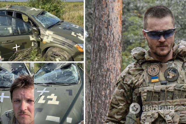 Фронтмен O.Torvald ледь не загинув у ДТП: захисник показав понівечене бойове авто