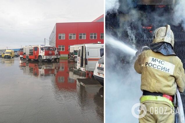 У Підмосков'ї спалахнула потужна пожежа на складах, до боротьби з вогнем залучили вертоліт. Відео