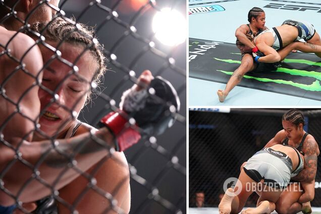 Украинскую девушку-бойца 'задушили' гильотиной на старте боя в UFC. Видео