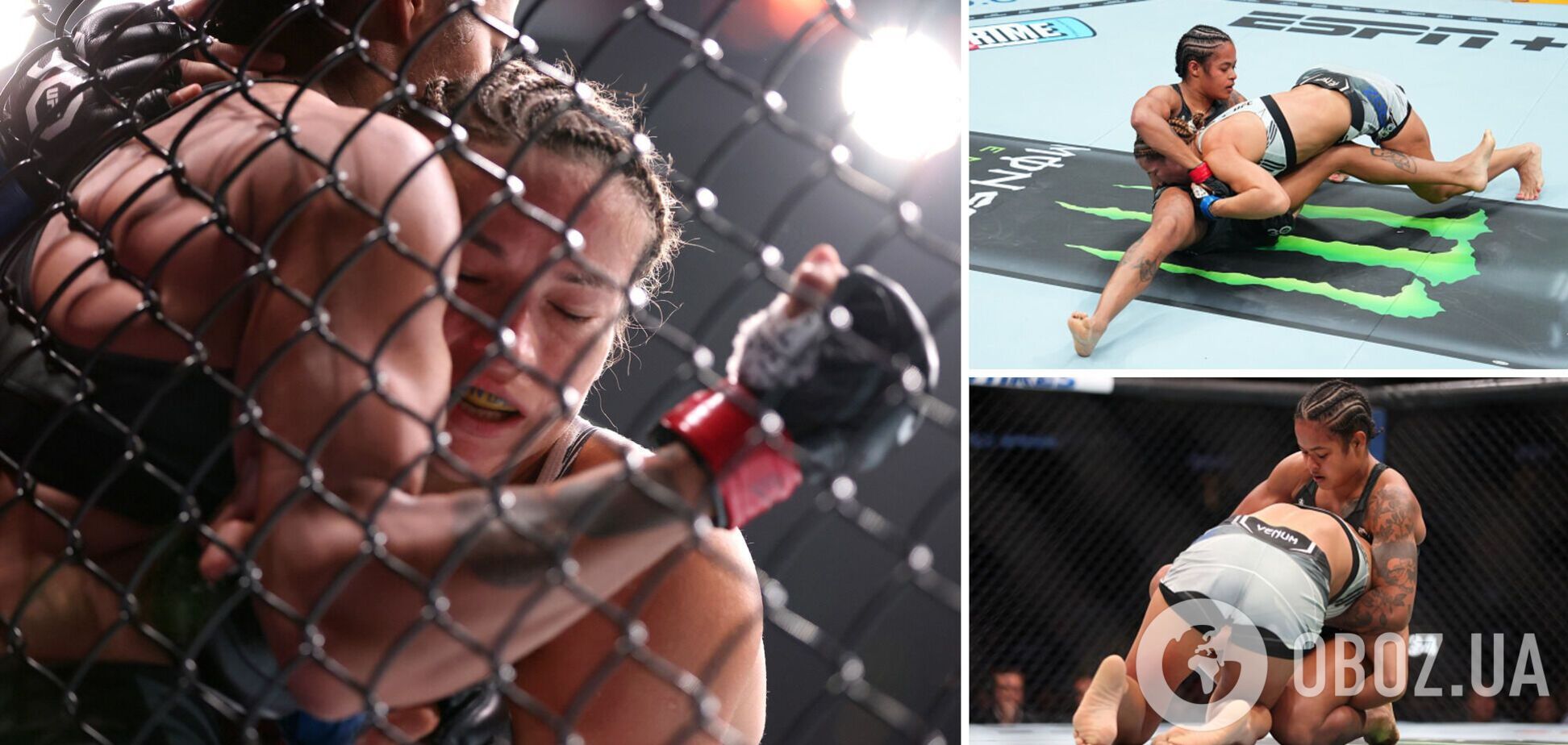 Украинскую девушку-бойца 'задушили' гильотиной на старте боя в UFC. Видео
