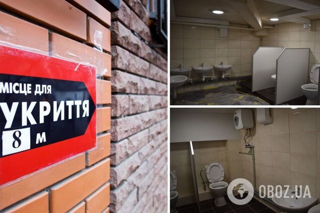 Туалетные кабинки в укрытии не оборудованы дверью