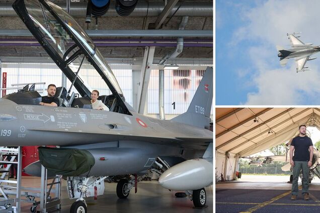 Володимир Зеленський у кабіні літака F-16