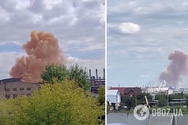 У російському Челябінську спалахнула потужна пожежа: піднялася стіна помаранчевого диму. Відео