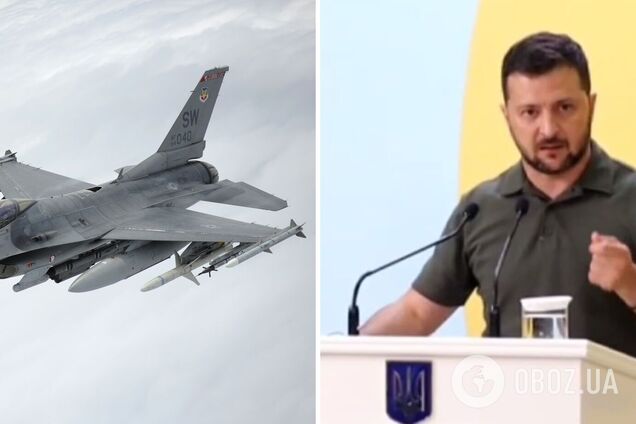 'F-16 станет главным самолетом Воздушных сил Украины': Зеленский рассказал подробности получения западных истребителей. Видео