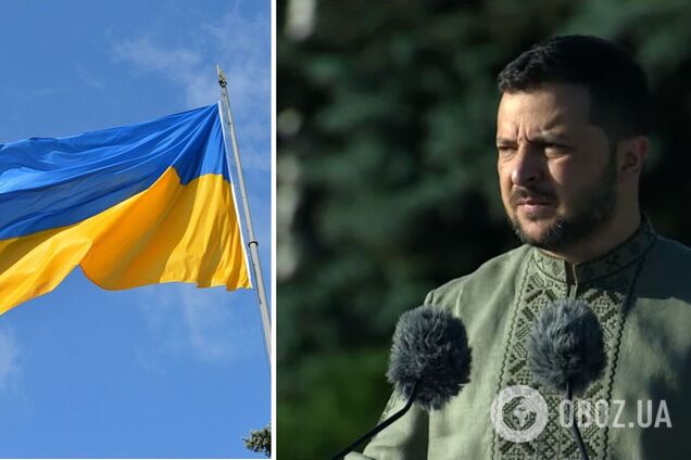 Зеленський привітав із Днем українського прапора