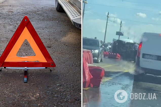 ДТП произошло на мосту Патона