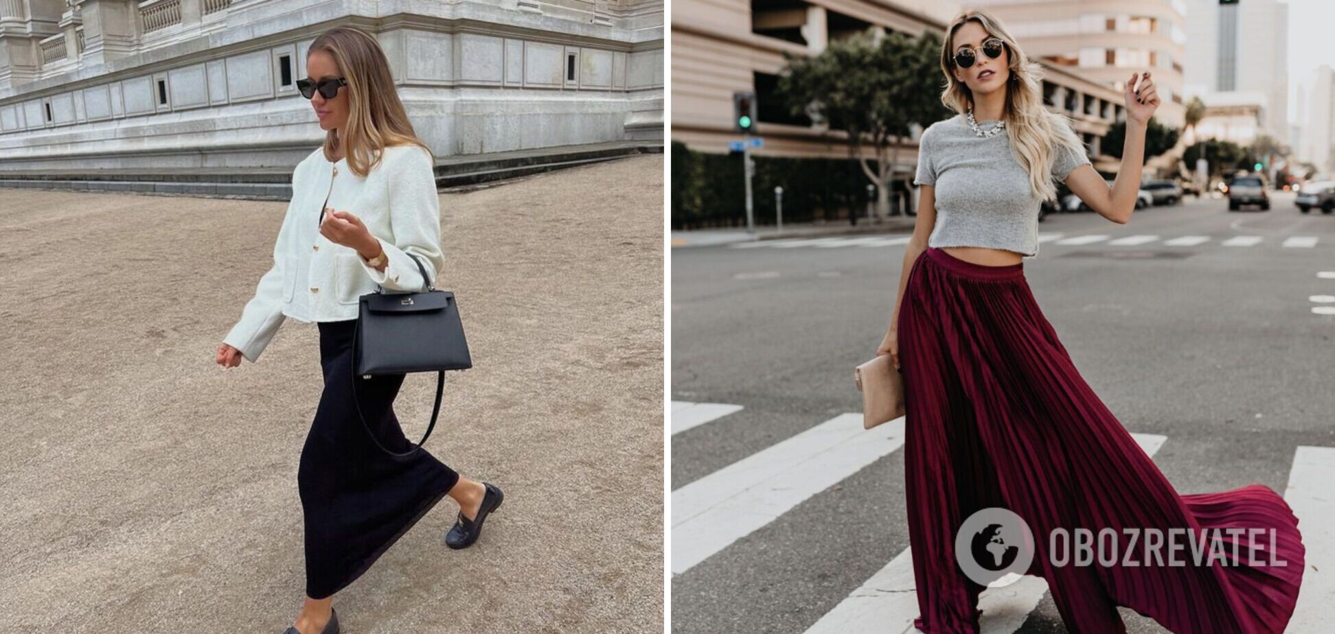 Длинное платье можно превратить в юбку