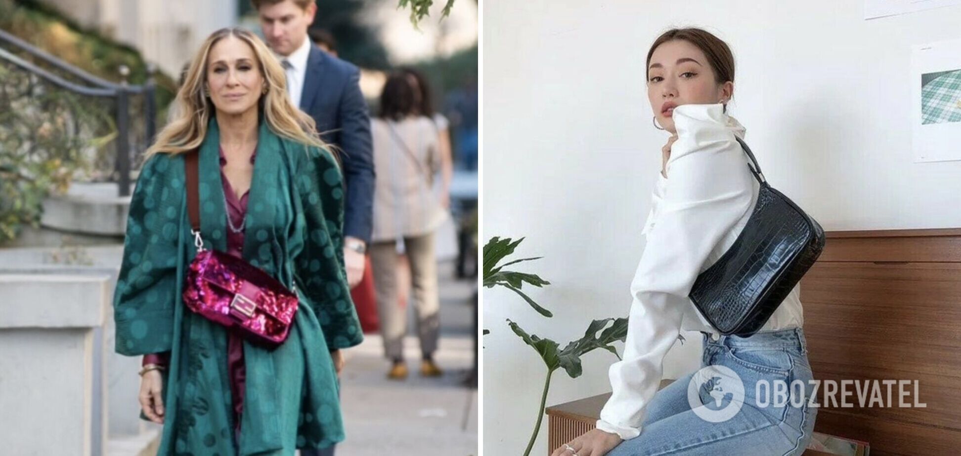 Сумка-багет подходит ко всему.