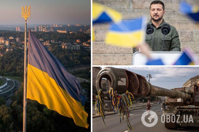 'Это праздник сильных людей': Зеленский обратился к украинцам в День Независимости и отметил подвиг воинов ВСУ. Видео