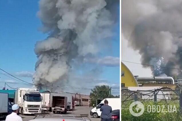 У російському Кемерово спалахнула велика пожежа на складі піротехніки: будівля впала. Відео