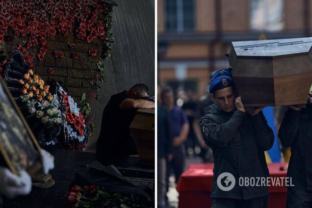 Ему было всего 20: в Киеве попрощались с гвардейцем, который погиб в боях за Украину через месяц после свадьбы. Фото