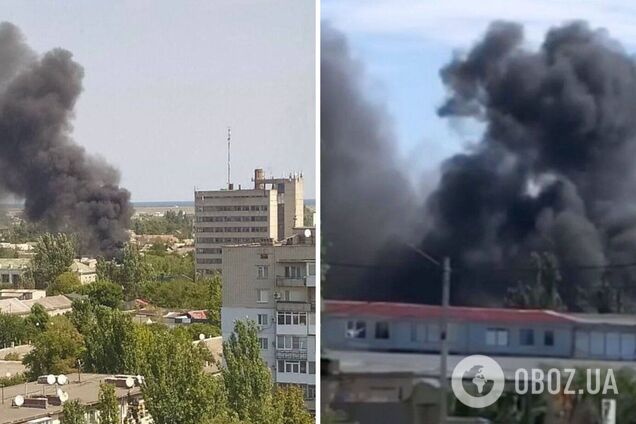 В Бердянске вспыхнул завод с военной техникой россиян, оккупанты врут и говорят о мусоре. Фото и видео