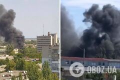 В Бердянске вспыхнул завод с военной техникой россиян, оккупанты врут и говорят о мусоре. Фото и видео