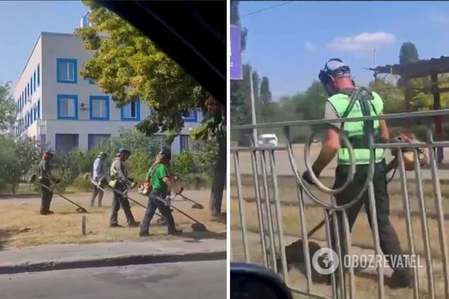 Комунальники 'косили' суху землю