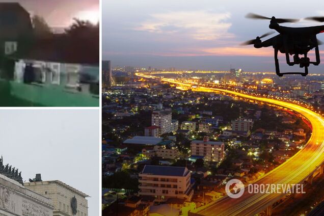 В РФ пожаловались на новую атаку дронов, прогремел взрыв: БПЛА 'сбили' на подлете к Москве и в Брянской области. Видео