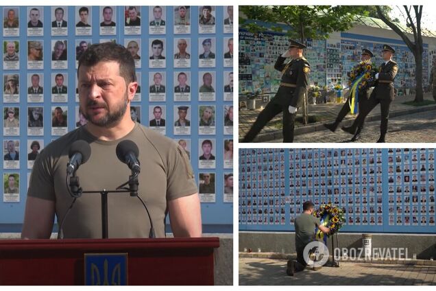 'Слова всегда меньше, чем то, что мы чувствуем': Зеленский почтил память погибших защитников Украины. Видео