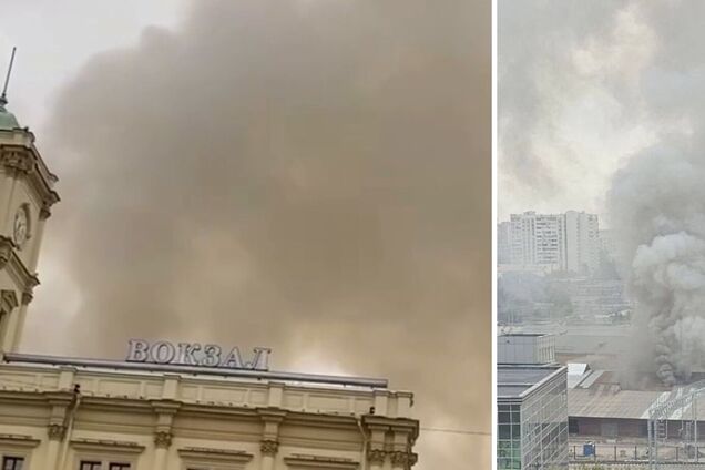 У Москві знову велика пожежа: загорівся склад із майном Російських залізниць. Відео