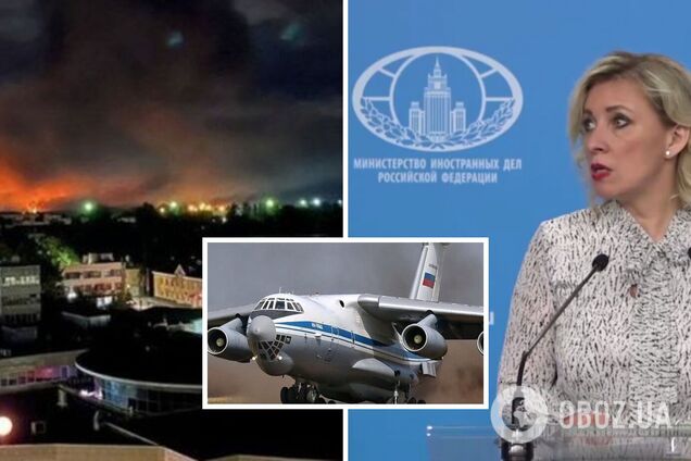 Захарова відреагувала на атаку дронів на РФ і  заявила про 'агонію Києва': про знищені літаки змовчала 