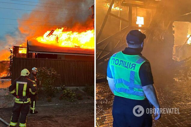 Пожар в селе Хотов на Киевщине – горели дом, гараж и легковушка – фото |  OBOZ.UA