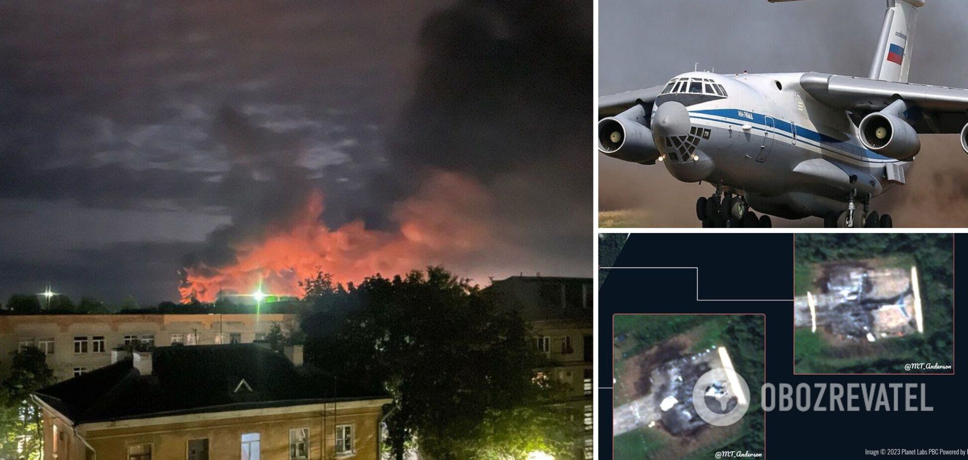 Два літаки згоріли повністю, ще два пошкоджено: опубліковано супутникові фото аеродрому у Пскові
