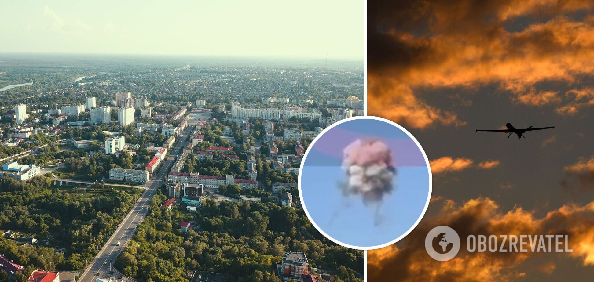 'Очень шумно': в Брянске пожаловались на новую атаку дронов, прогремели взрывы. Видео