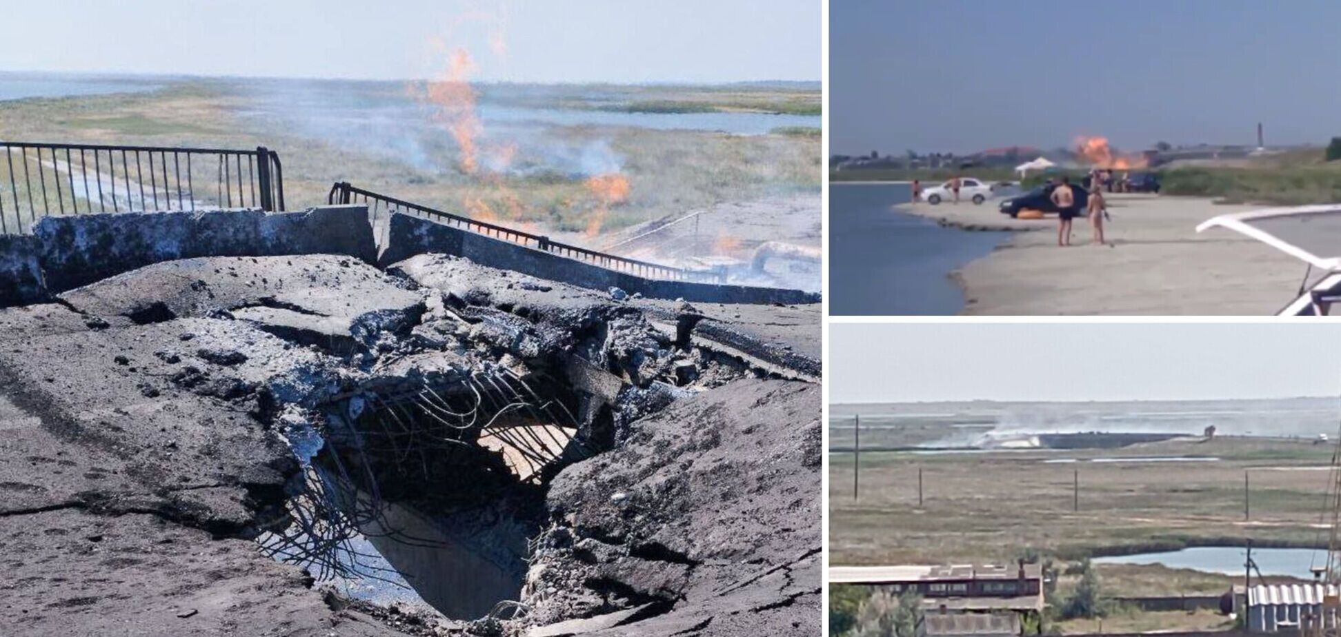 Поражены Чонгарский и Генический мосты: все детали 'бавовны'. Фото и видео