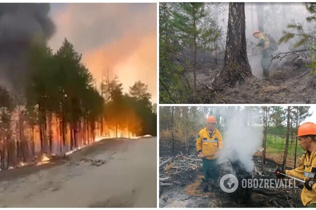 У російській Якутії вирують потужні пожежі, вогнем охоплено понад 125 тис. га. Фото і відео