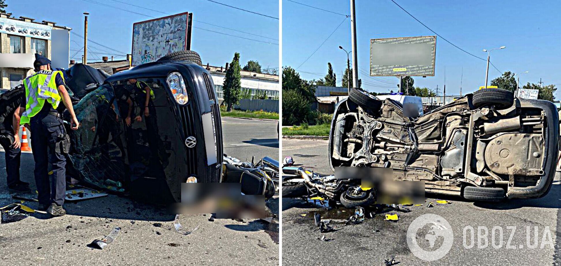 У Сумах зіткнулися Volkswagen Golf та мотоцикл: одна людина загинула, п'ятеро постраждали. Фото