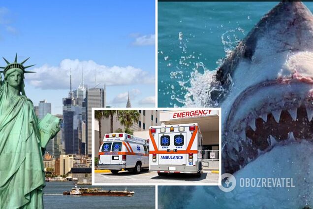 В Нью-Йорке акула напала на женщину на пляже, пострадавшую доставили в больницу в критическом состоянии. Видео