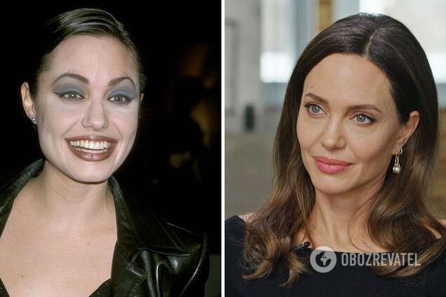 Анджеліна Джолі любила яскравий макіяж в молодості