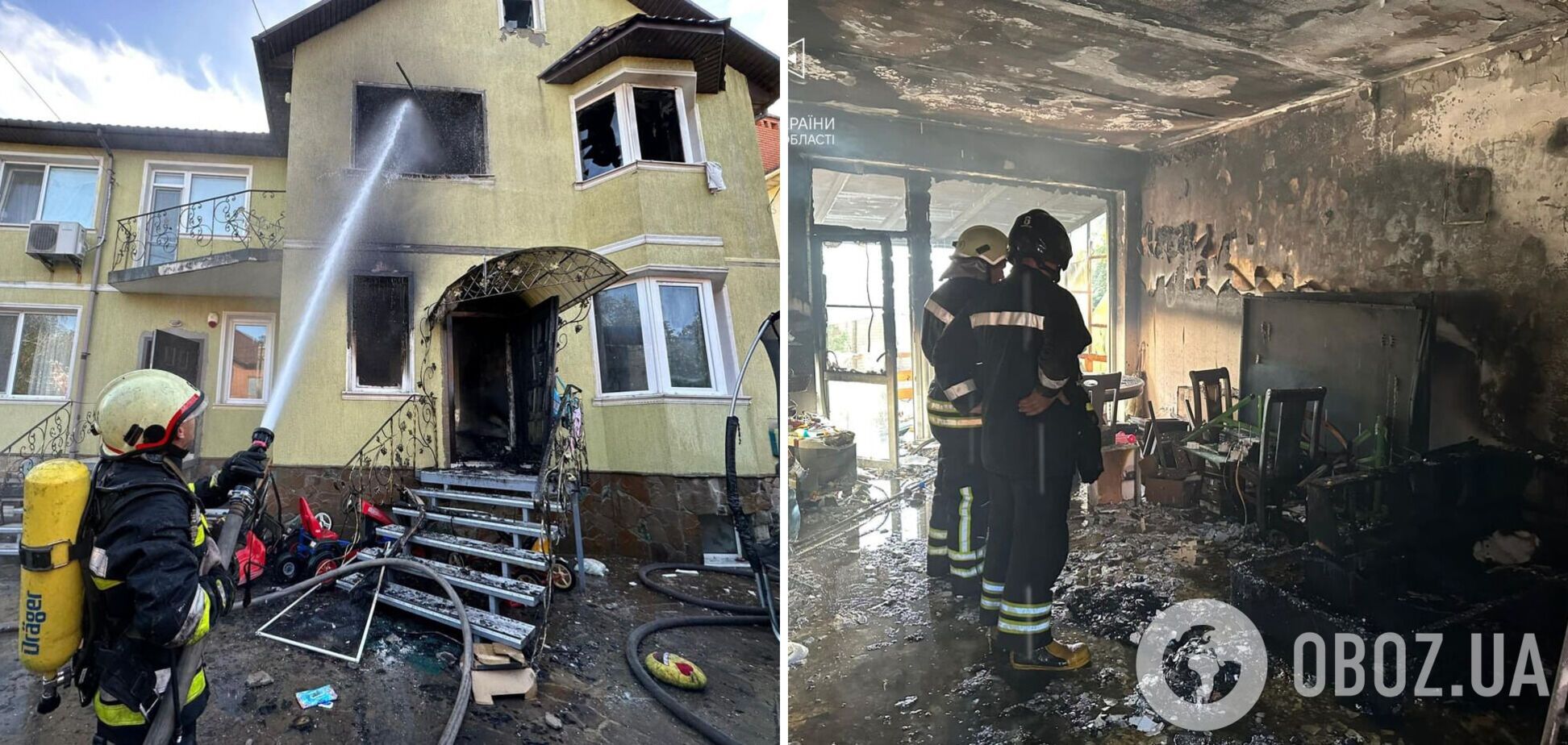 В Одессе горел двухэтажный дом: пострадал мужчина и четыре ребенка. Фото