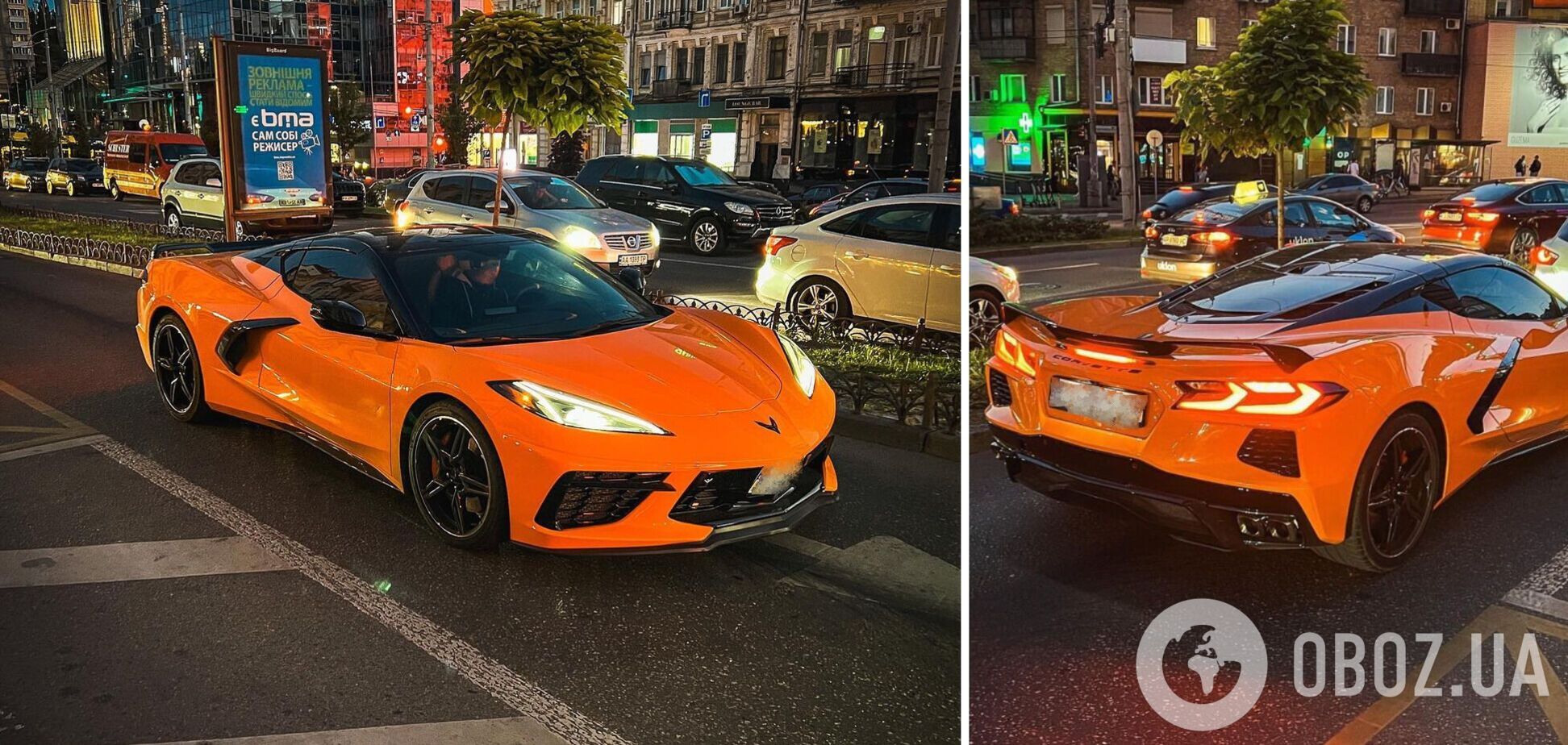В центре Киева был замечен новый Chevrolet Corvette C8