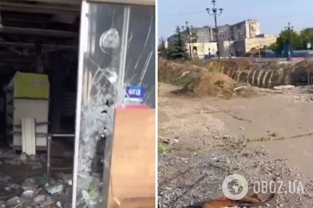 Усе розвалено, навіть сміття не прибрали: який вигляд має центр окупованого Лисичанська. Відео