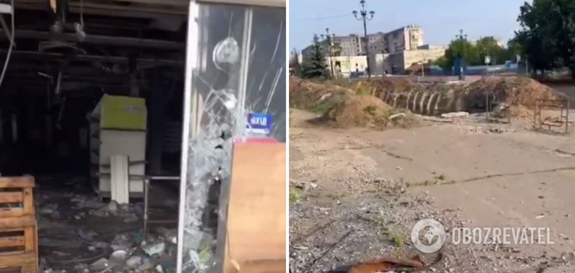 Все развалено, даже мусор не убрали: как выглядит центр оккупированного Лисичанска. Видео