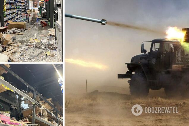 Уламки скрізь і крики: з'явилося відео перших хвилин після удару РФ по торговому центру Нікополя