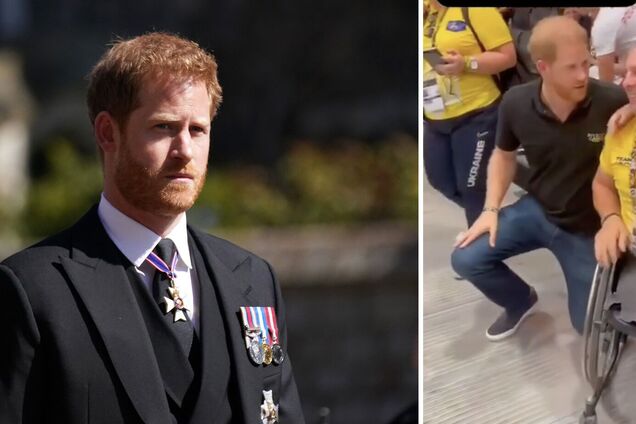Принц Гарри опустился на колено возле украинского воина, потерявшего ноги: видео растрогало сеть