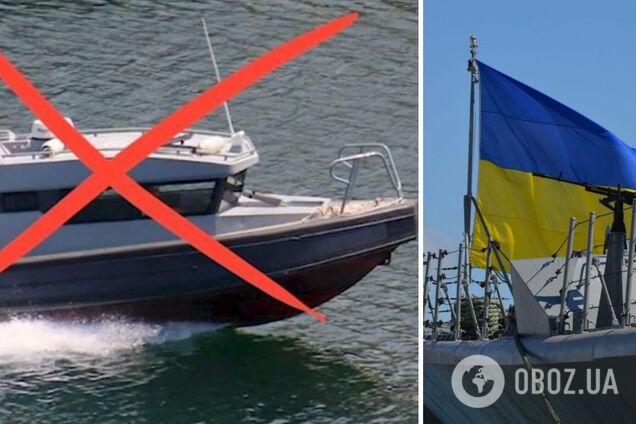 В Черном море ВМС ВСУ уничтожили вражеский катер типа КС-701 'Тунец'. Фото