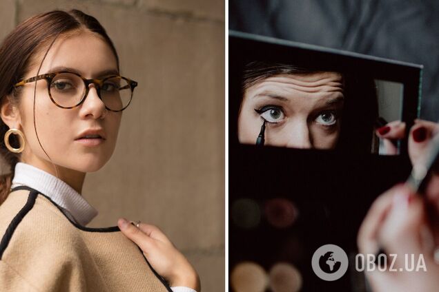Может испугать людей: какой макияж не следует носить под очки и чем его заменить