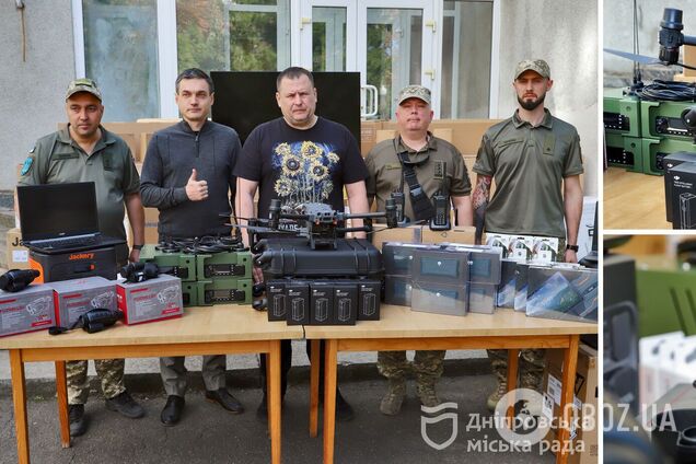Дроны, тепловизоры и рации: Днепр доставил военным очередную крупную партию техники