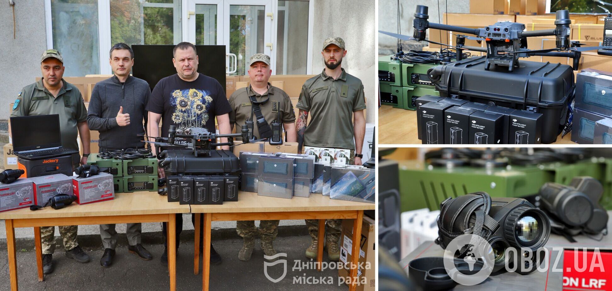 Дрони, тепловізори та рації: Дніпро доправив військовим чергову велику партію техніки  