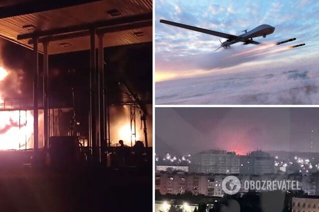 В Орловській області стався вибух на нафтобазі й спалахнула пожежа: росіяни поскаржилися на атаку дрона. Відео