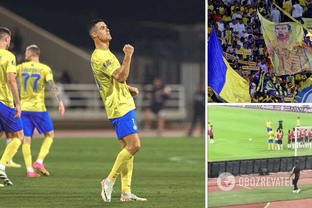 Криштиану Роналду одним ударом отправил в нокдаун оператора. Видео