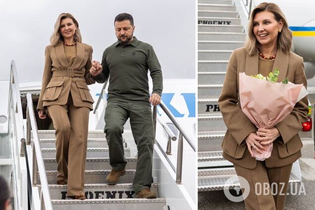 Свидетельствует о серьезных намерениях: Елена Зеленская прилетела в США в особом костюме. Фото