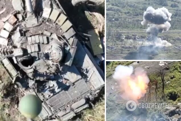 Украинские десантники уничтожили вражеский танк точным попаданием: видео