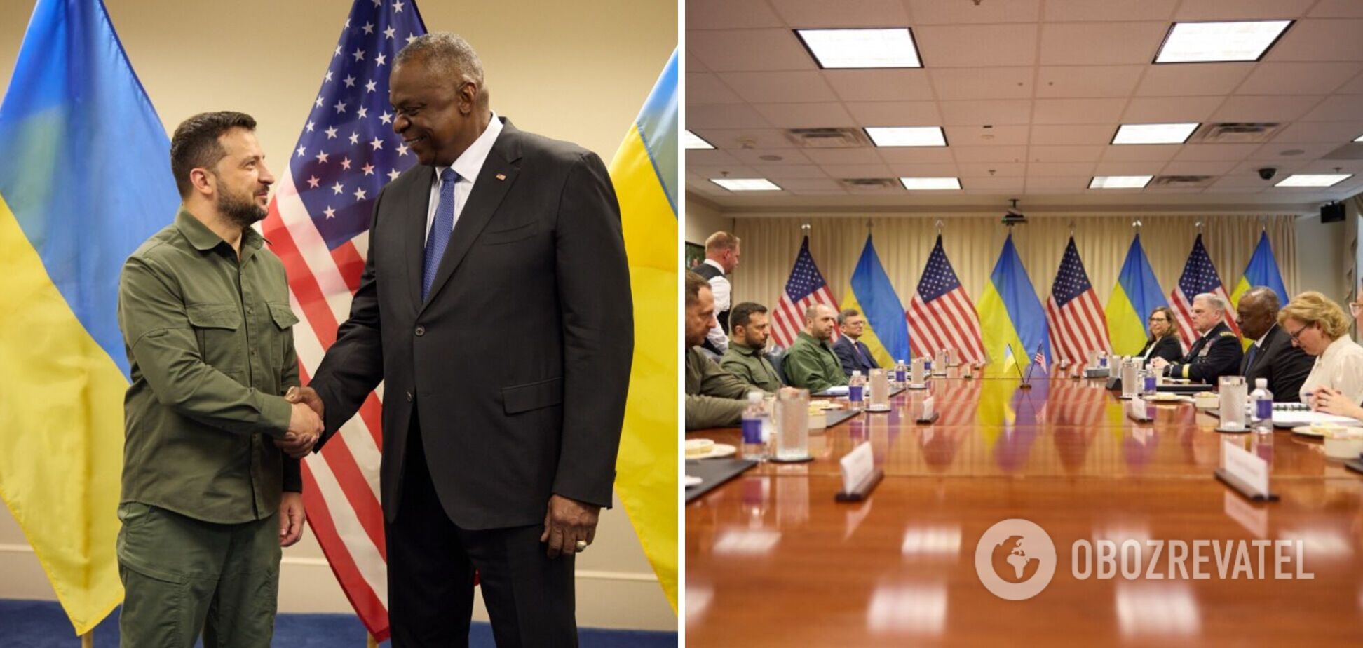 Обсудили поставки средств дальнего поражения: Зеленский в Пентагоне встретился с министром обороны США Остином. Фото