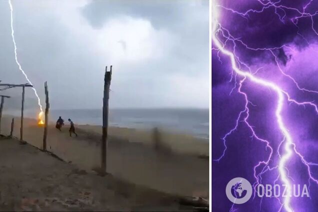 У Мексиці блискавка вбила людей на пляжі: моторошний момент потрапив на відео