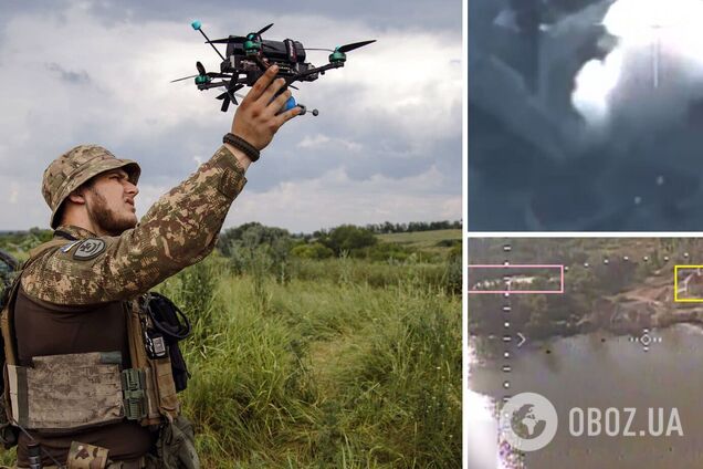 На Херсонщині дрони-камікадзе знищили окупанта і два ворожі човни. Відео